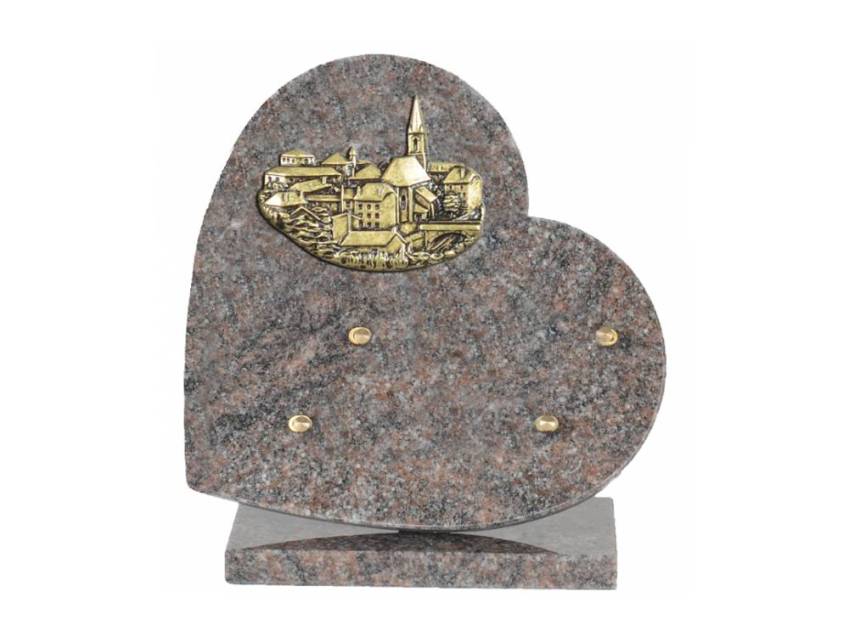 Granite Plaque Romantic Heart.