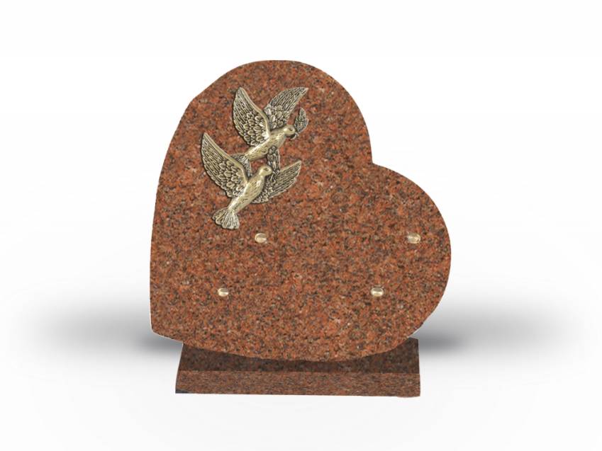 Granite Plaque Romantic Heart.