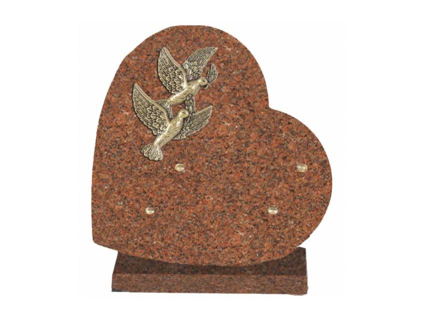 Granite Plaque Romantic Heart.