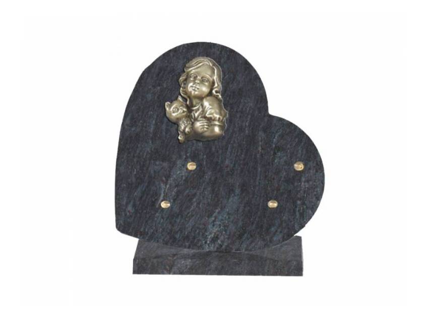 Granite Plaque Romantic Heart.