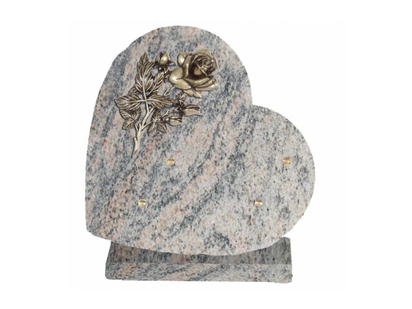 Granite Plaque Romantic Heart.