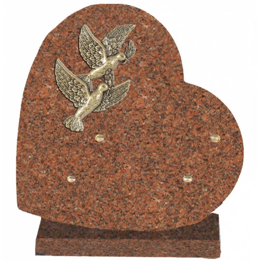 Granite Plaque Romantic Heart.