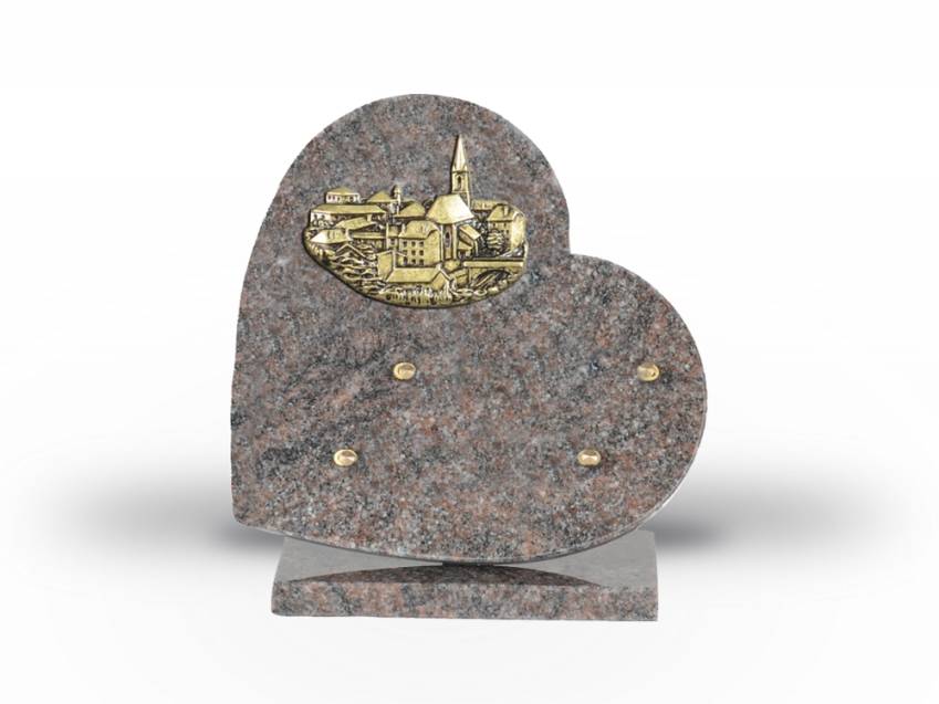 Granite Plaque Romantic Heart.