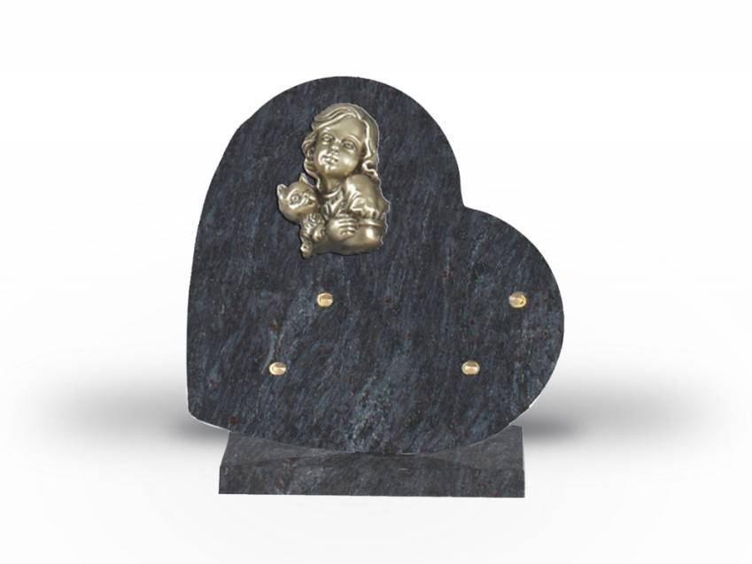 Granite Plaque Romantic Heart.