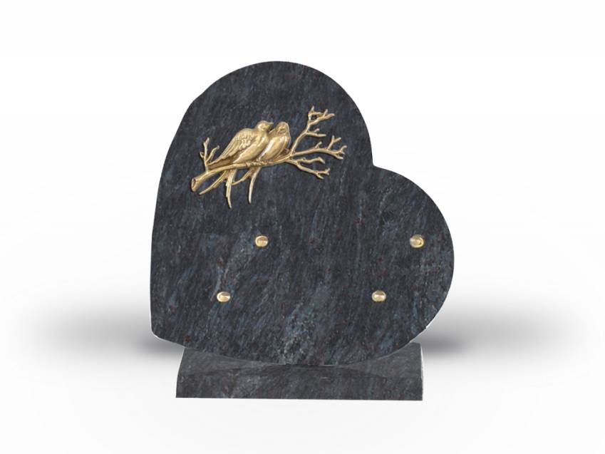 Granite Plaque Romantic Heart.