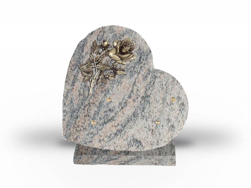 Granite Plaque Romantic Heart.