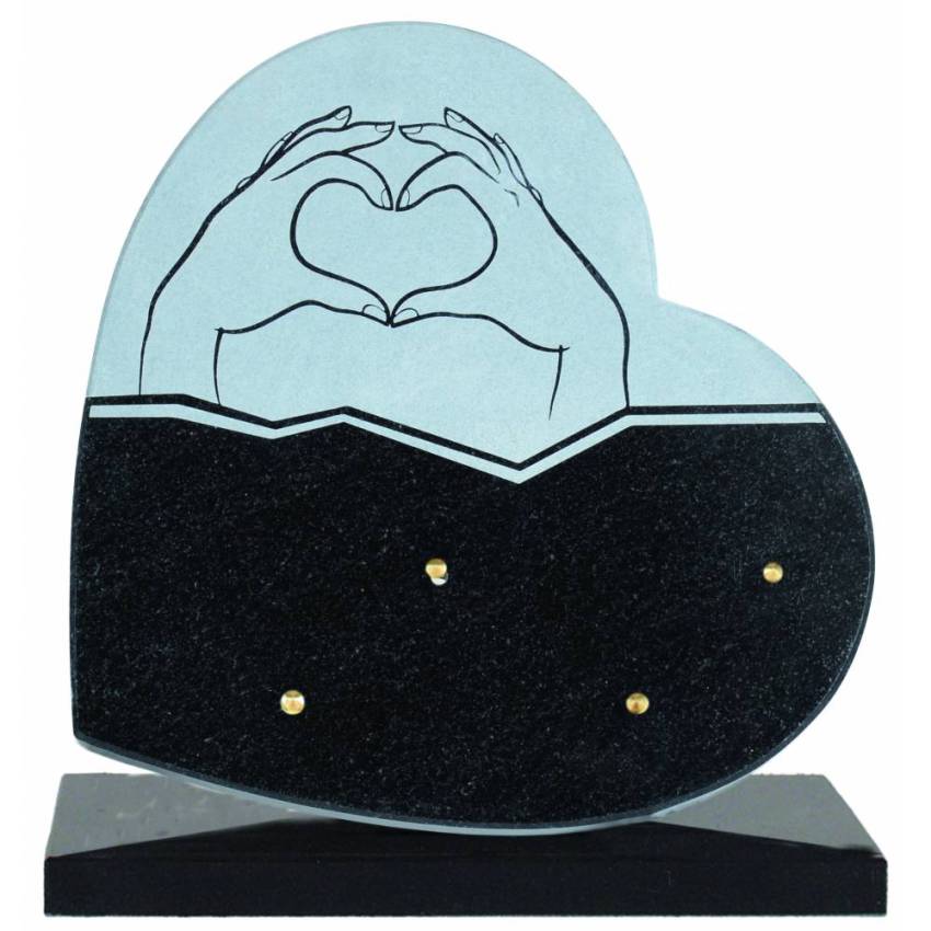 Granite Heart Sentimental Plaque.