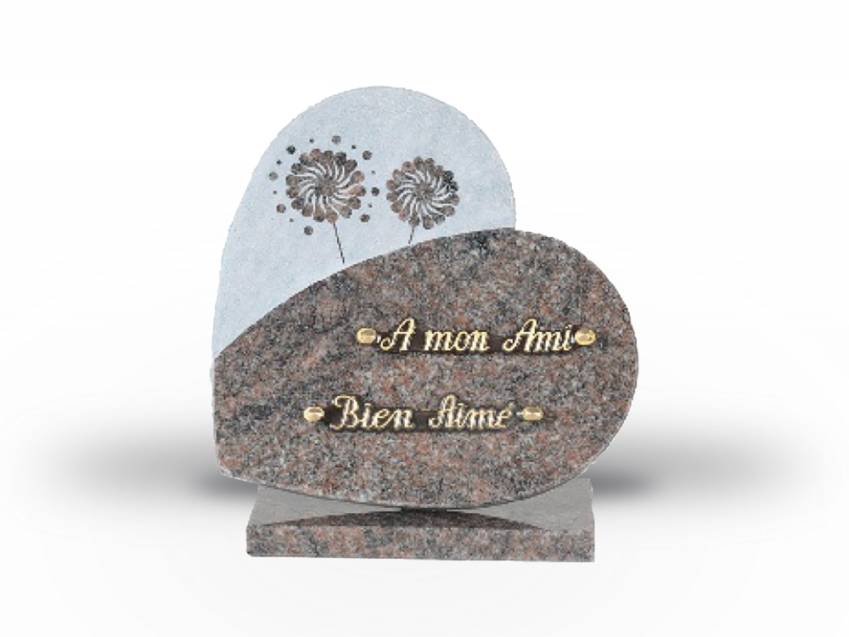 Authentic Granite Heart Plaque.