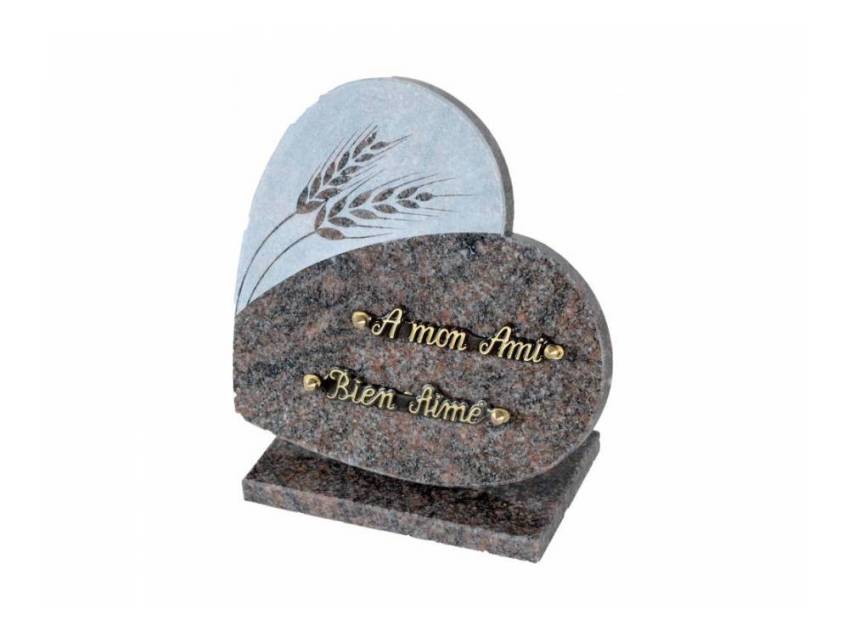 Authentic Granite Heart Plaque.