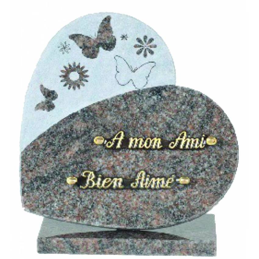 Authentic Granite Heart Plaque.