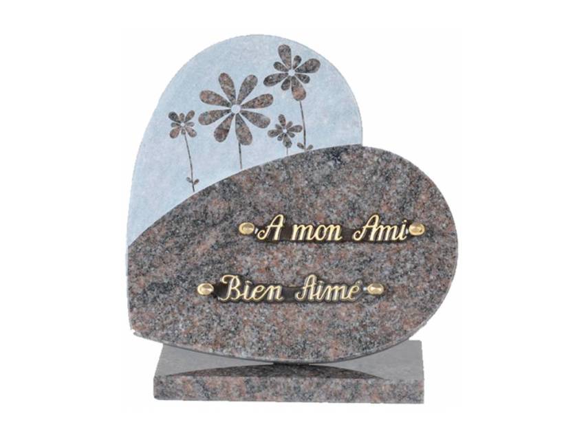 Authentic Granite Heart Plaque.