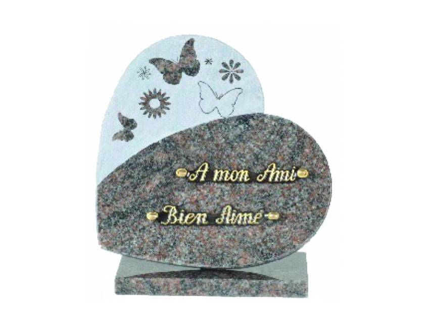 Authentic Granite Heart Plaque.