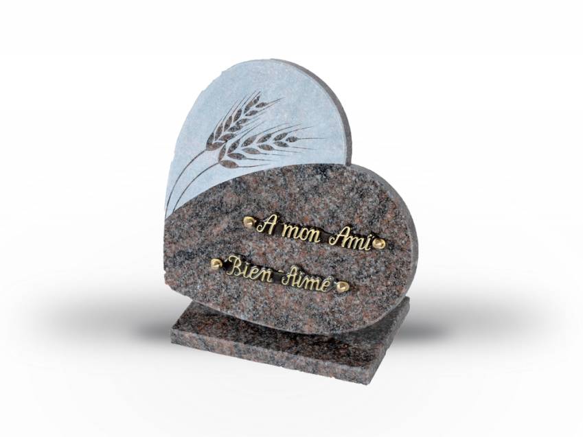 Authentic Granite Heart Plaque.