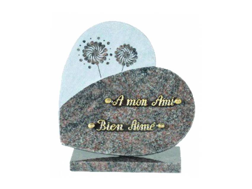 Authentic Granite Heart Plaque.