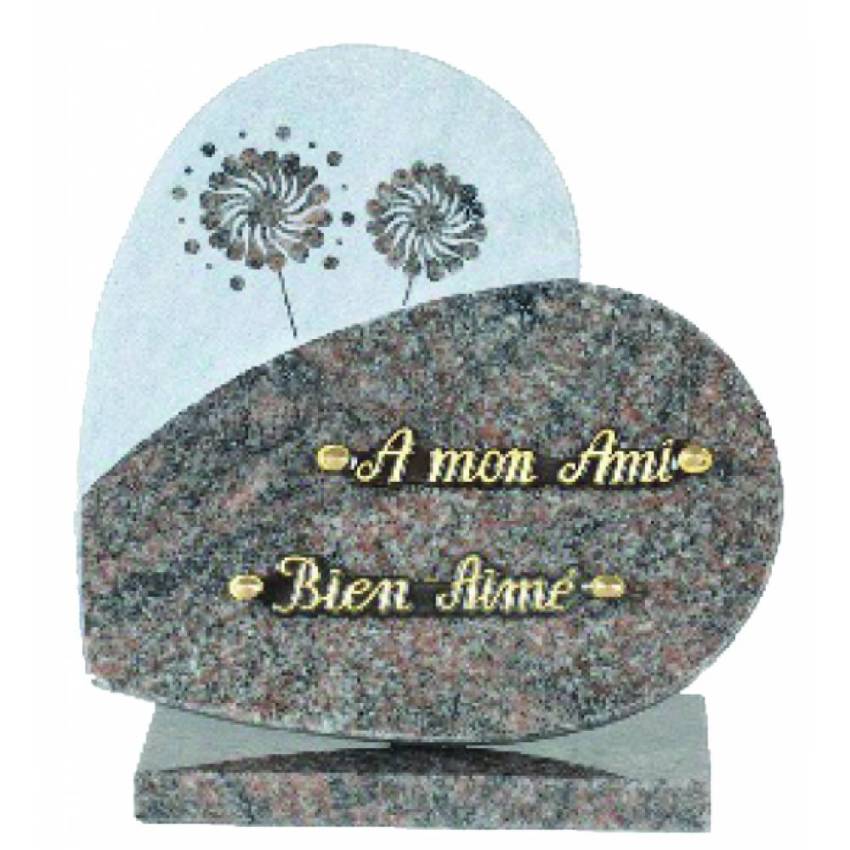 Authentic Granite Heart Plaque.