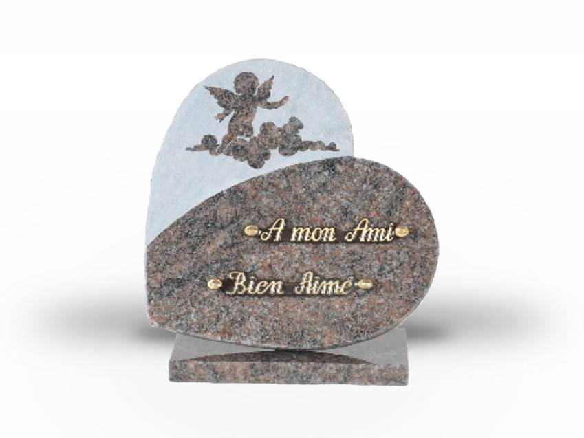 Authentic Granite Heart Plaque.