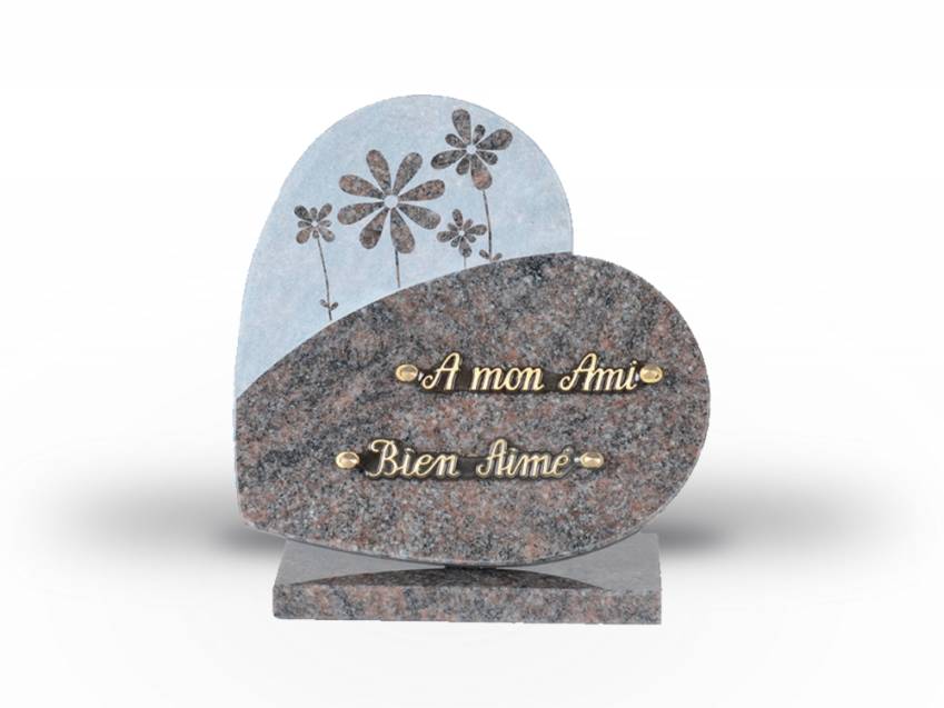 Authentic Granite Heart Plaque.