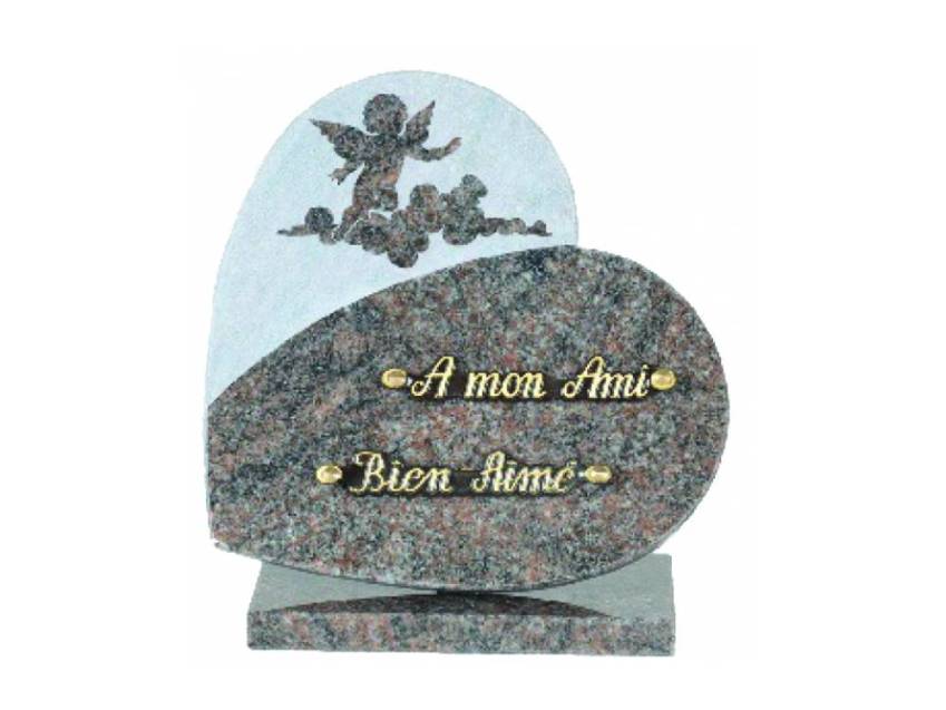 Authentic Granite Heart Plaque.