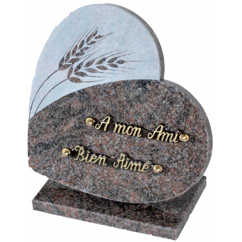 Authentic Granite Heart Plaque.