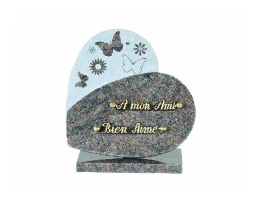 Authentic Granite Heart Plaque.