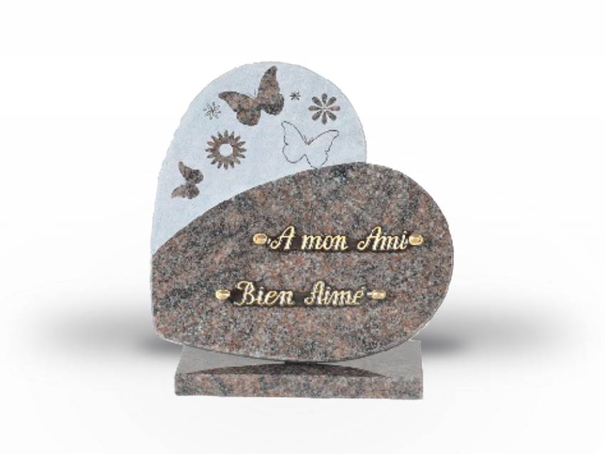 Authentic Granite Heart Plaque.