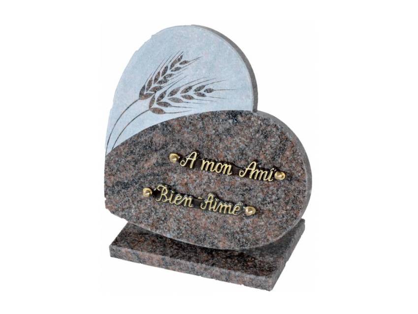 Authentic Granite Heart Plaque.