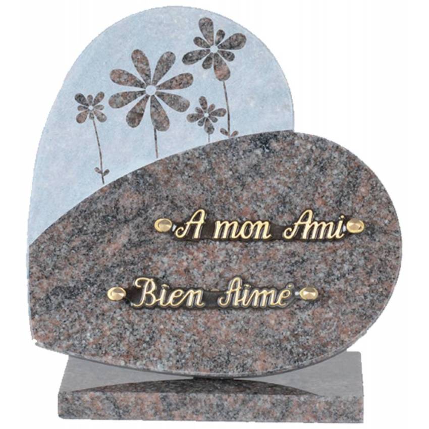 Authentic Granite Heart Plaque.