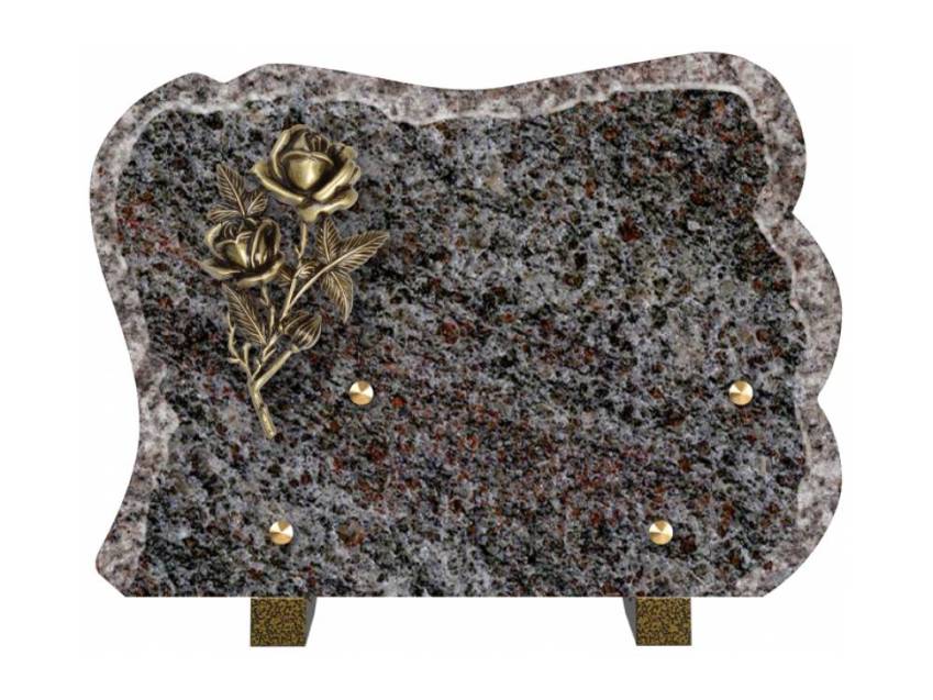 Modern sensitive granite plaque.