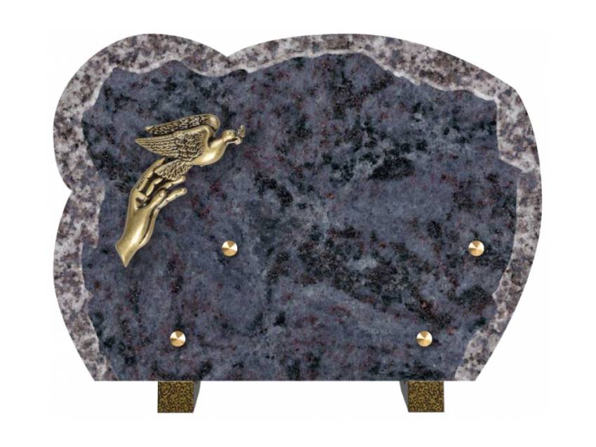 Modern sensitive granite plaque.