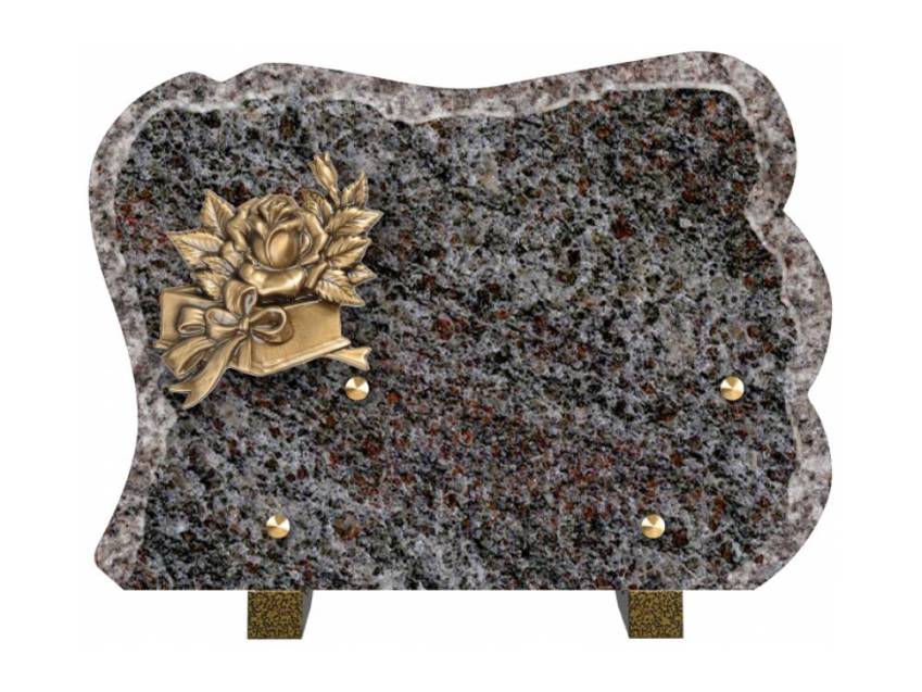 Modern sensitive granite plaque.