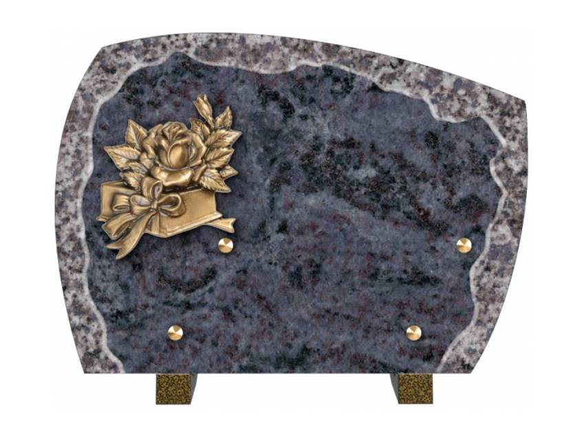 Modern sensitive granite plaque.