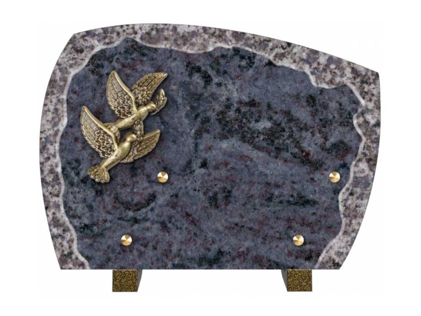 Modern sensitive granite plaque.