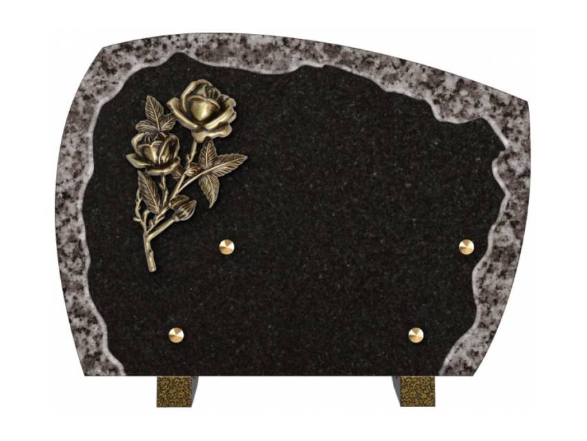 Modern sensitive granite plaque.