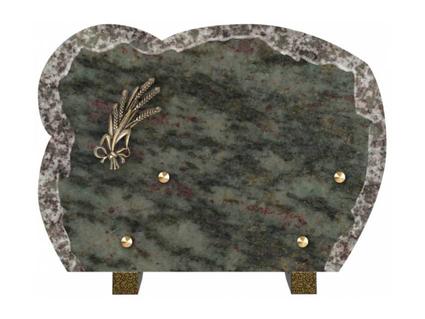 Modern sensitive granite plaque.