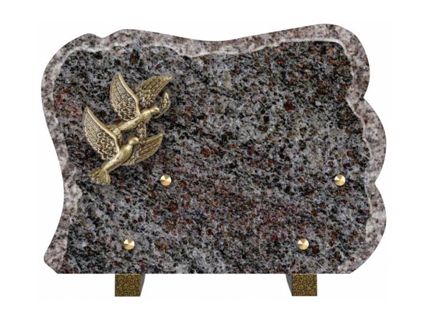 Modern sensitive granite plaque.