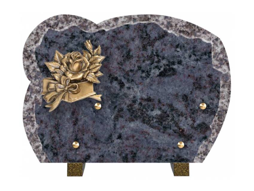 Modern sensitive granite plaque.