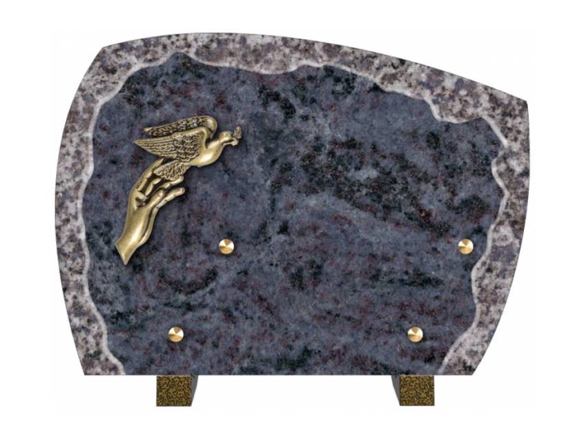 Modern sensitive granite plaque.