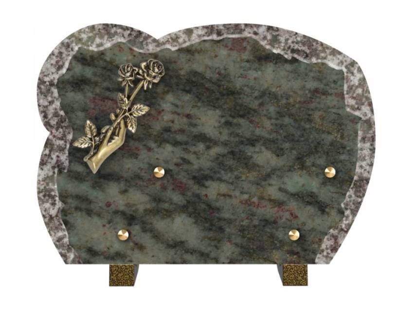 Modern sensitive granite plaque.