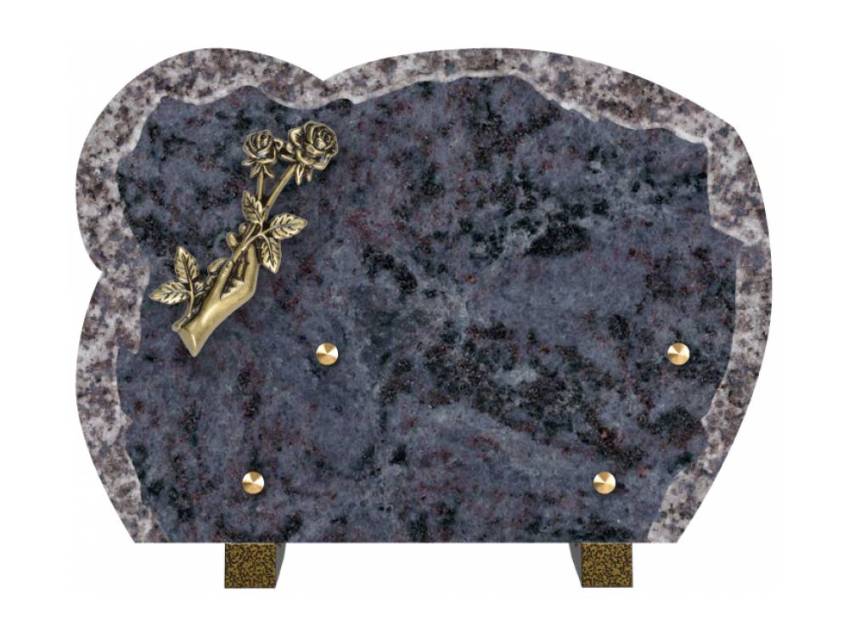 Modern sensitive granite plaque.