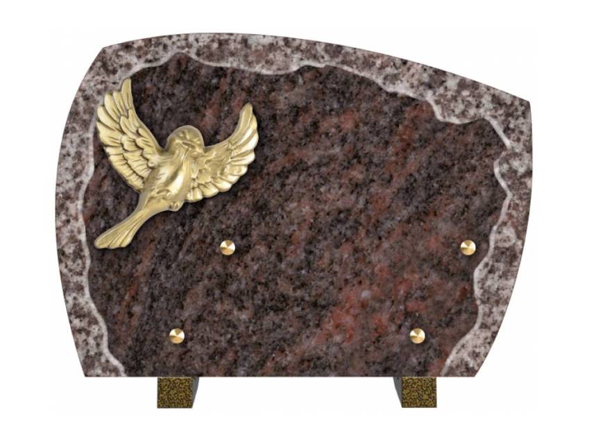 Modern sensitive granite plaque.