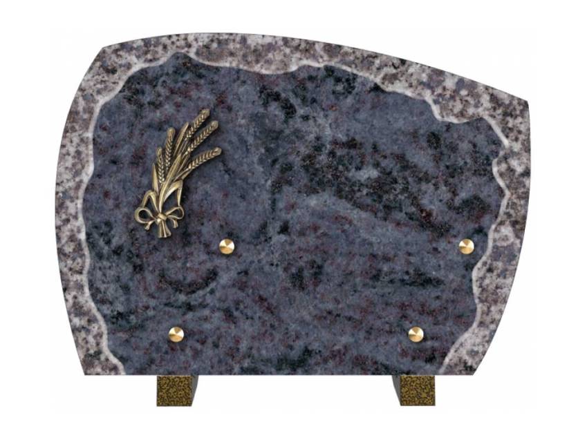 Modern sensitive granite plaque.