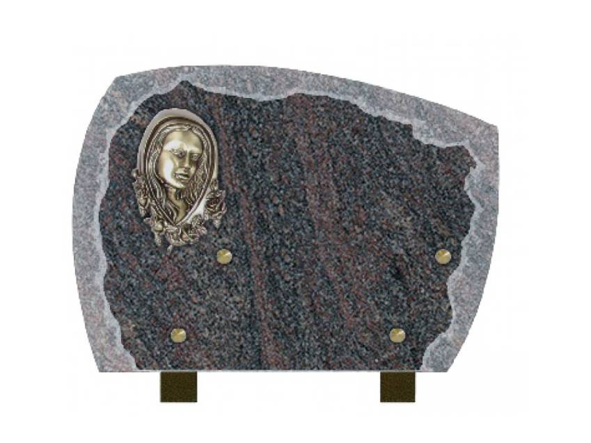 Modern sensitive granite plaque.