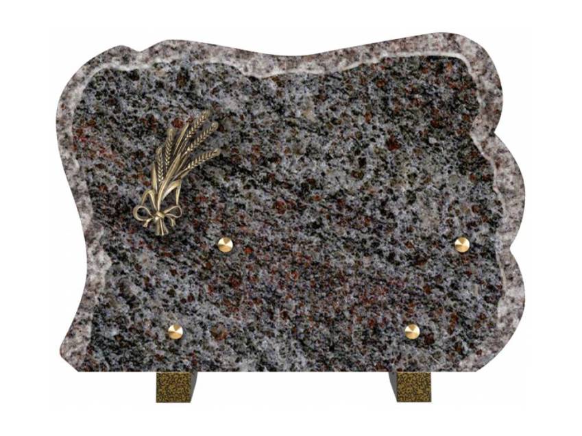 Modern sensitive granite plaque.