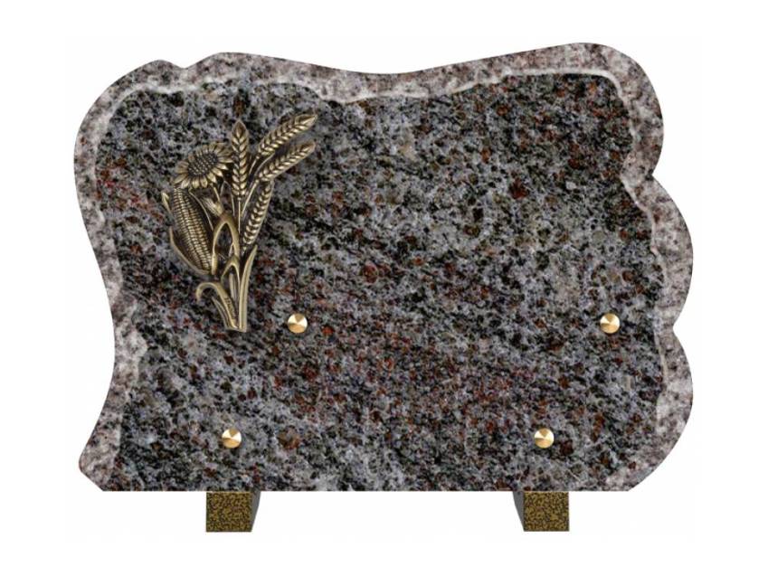 Modern sensitive granite plaque.