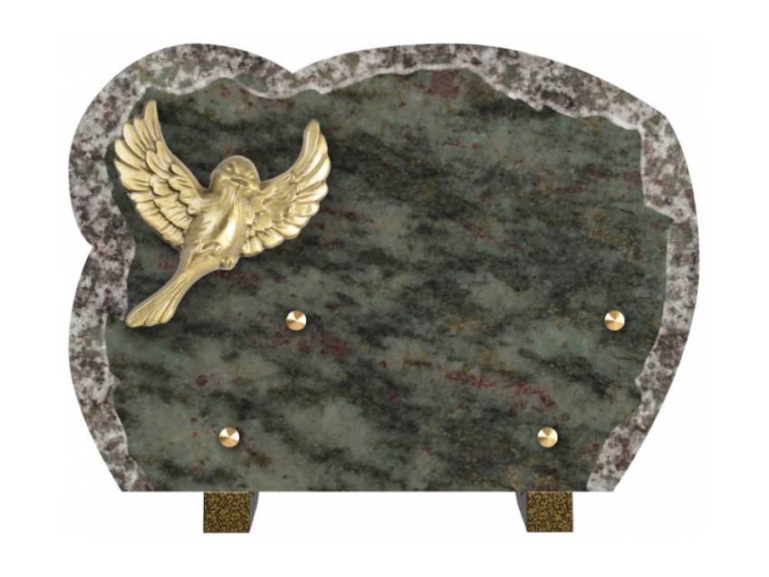 Modern sensitive granite plaque.