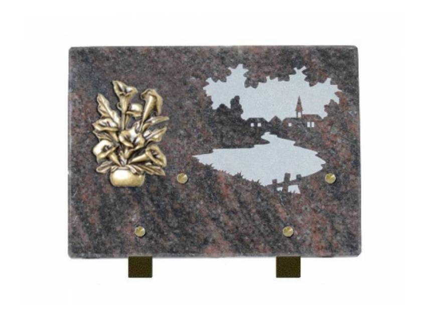 Symbolic Rectangle Granite Plaque.