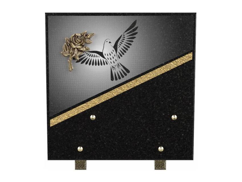 Authentic rectangular granite plaque