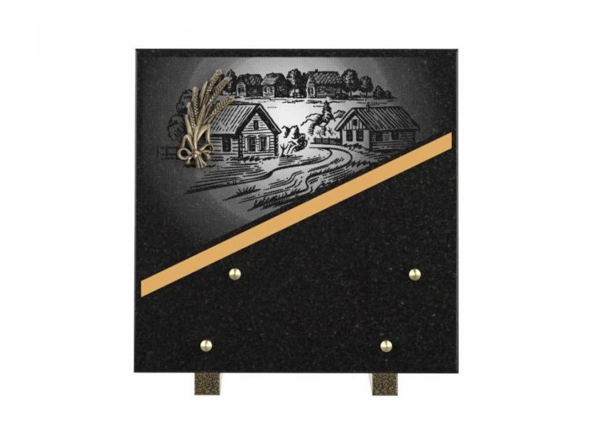 Authentic rectangular granite plaque