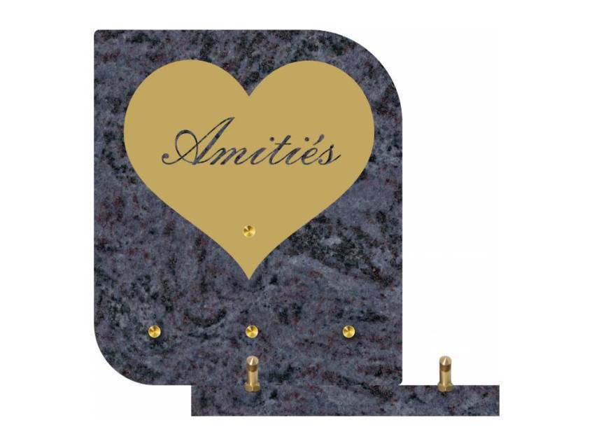 Handmade rustic granite plaque.