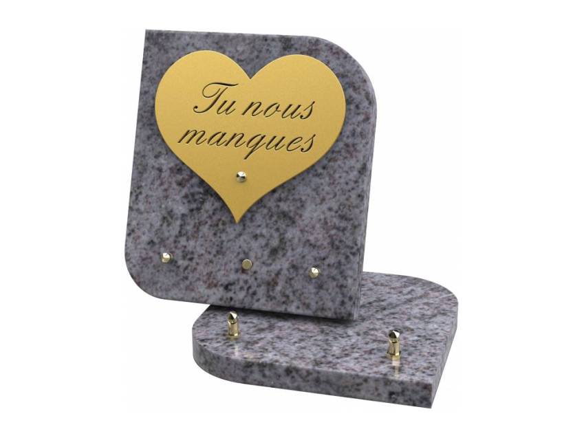 Handmade rustic granite plaque.